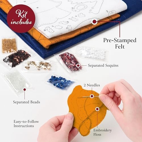 Bucilla Felt Applique " Making Sacred Night | Felt Applique Christmas Stocking Kit | 89785E