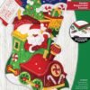 Bucilla Santa's Peppermint Express | Felt Applique Christmas Stocking Kit | 89611E