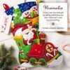 Bucilla Santa's Peppermint Express | Felt Applique Christmas Stocking Kit | 89611E