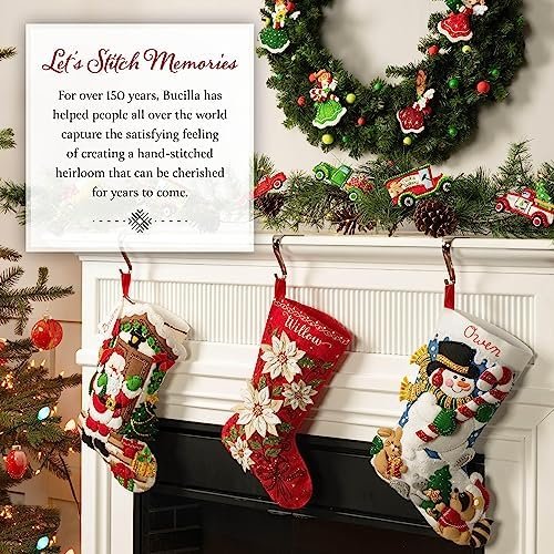 Bucilla Santa's Peppermint Express | Felt Applique Christmas Stocking Kit | 89611E