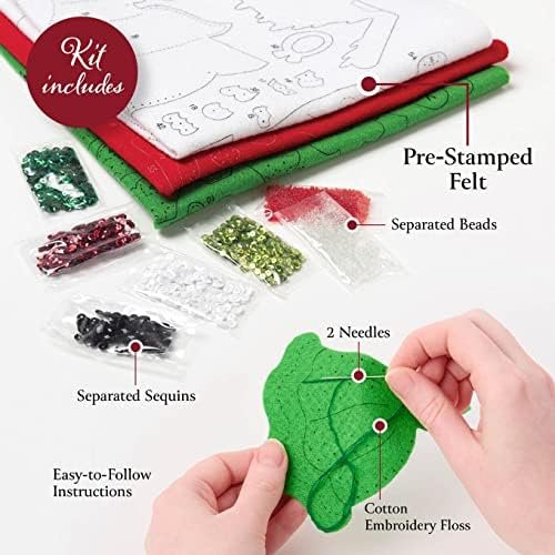bucilla-felt-applique-18-stocking-making-kit-santa-s-polar-bear-ride-per-89596e-variant-02 Bucilla Felt Applique " Making Santa'S Polar Bear Ride | Felt Applique Christmas Stocking Kit | 89596E