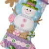 bucilla-felt-applique-18-stocking-making-kit-snowman-s-candy-confections-89729e-primary Bucilla Felt Applique " Making Snowman'S Candy Confections | Felt Applique Christmas Stocking Kit | 89729E