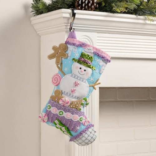 bucilla-felt-applique-18-stocking-making-kit-snowman-s-candy-confections-89729e-variant-01 Bucilla Felt Applique " Making Snowman'S Candy Confections | Felt Applique Christmas Stocking Kit | 89729E