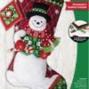 Bucilla Snowman's Quilted Delight | Kit de media navideña de fieltro | 89765E