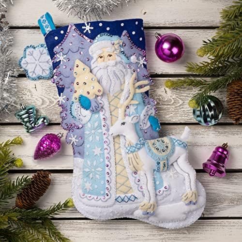 Bucilla Felt Applique " Making Winter Wonderland | Felt Applique Christmas Stocking Kit | 89540E