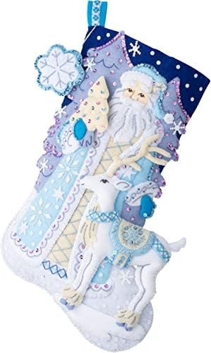 Bucilla Felt Applique " Making Winter Wonderland | Felt Applique Christmas Stocking Kit | 89540E