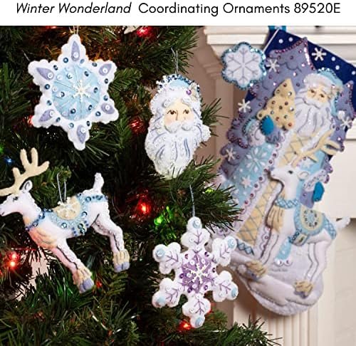 Bucilla Felt Applique " Making Winter Wonderland | Felt Applique Christmas Stocking Kit | 89540E