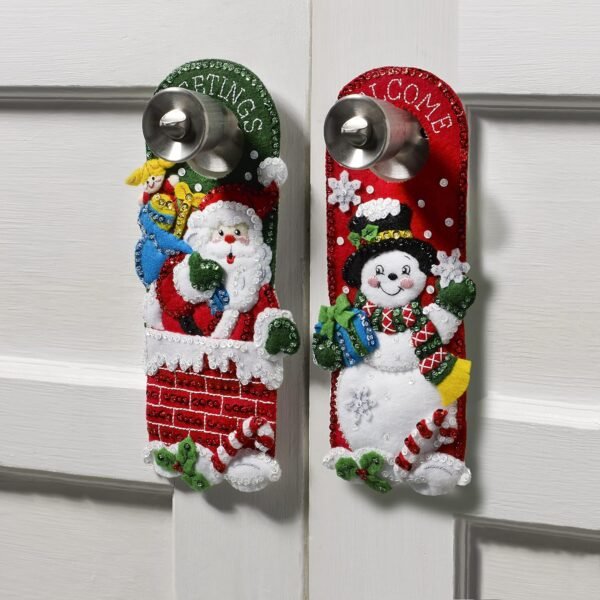 Bucilla Holiday | Felt Applique Door Hanger Kit | 89471E Bucilla Holiday | Felt Applique Door Hanger Kit | 89471E