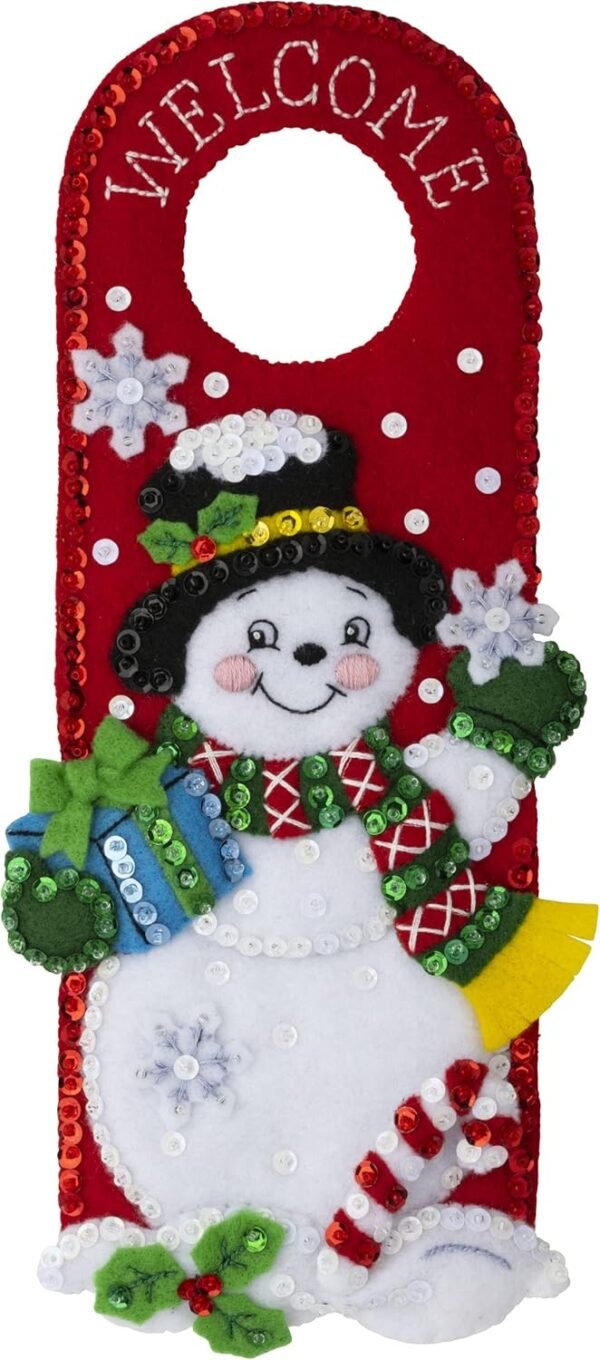 Bucilla Holiday | Felt Applique Door Hanger Kit | 89471E Bucilla Holiday | Felt Applique Door Hanger Kit | 89471E