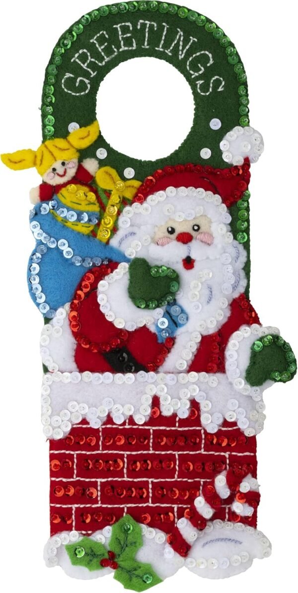 Bucilla Holiday | Felt Applique Door Hanger Kit | 89471E Bucilla Holiday | Felt Applique Door Hanger Kit | 89471E