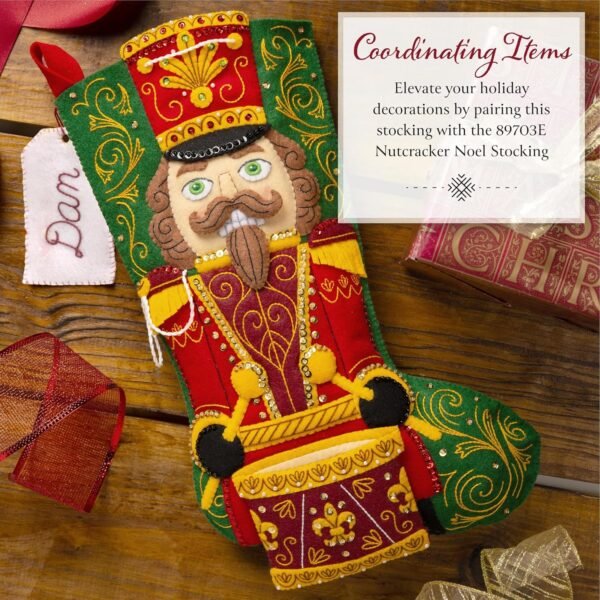 Bucilla Nutcracker Duo | Felt Applique Door Hanger Kit | 89704E