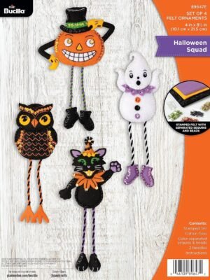 Bucilla Halloween Squad | Felt Applique Ornament Kit | 89647E