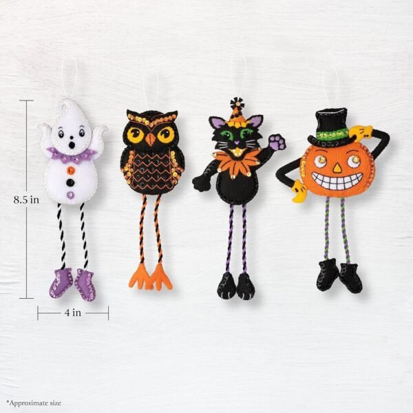 Bucilla Halloween Squad | Felt Applique Ornament Kit | 89647E
