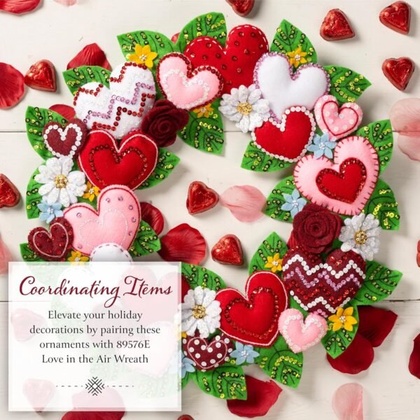 bucilla-felt-applique-4-piece-ornament-making-kit-heartfelt-treasures-pe-89745e-variant-04 Bucilla Heartfelt Treasures | Felt Applique Ornament Kit | 89745E