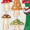 Bucilla Merry Mushrooms | Felt Applique Ornament Kit | 89670E