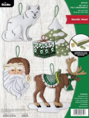 Bucilla Nordic Noel | Felt Applique Ornament Kit | 89754E