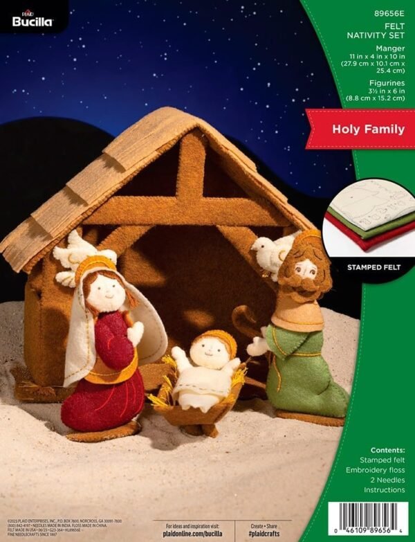 Bucilla Holy Family | Felt Applique Nativity Scene Set | 89656E