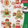 bucilla-felt-applique-6-piece-ornament-making-kit-dressed-up-gingerbread-89644e-primary Bucilla Dressed Up Gingerbread | Felt Applique Ornament Kit | 89644E