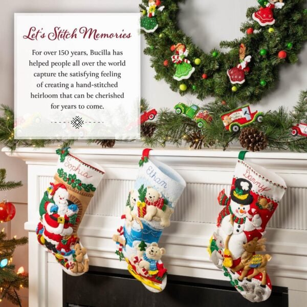 Bucilla Frisky Kitties | Felt Applique Ornament Kit | 89643E