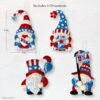 bucilla-felt-applique-6-piece-ornament-making-kit-red-white-blue-gnomes-89700e-variant-01 Bucilla Red White & Blue Gnomes | Felt Applique Ornament Kit | 89700E