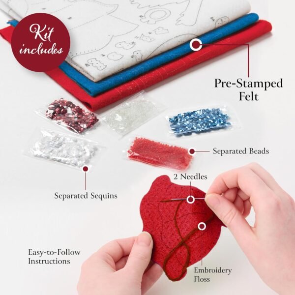 bucilla-felt-applique-6-piece-ornament-making-kit-red-white-blue-gnomes-89700e-variant-02 Bucilla Red White & Blue Gnomes | Felt Applique Ornament Kit | 89700E