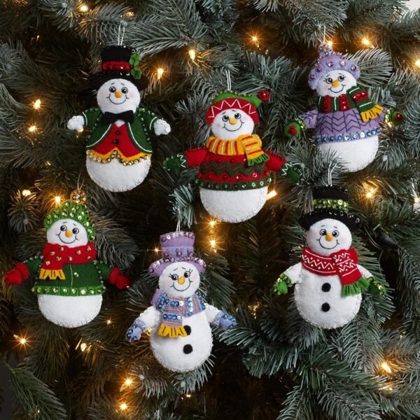 Bucilla Snow Much Fun | Felt Applique Ornament Kit | 89492E