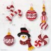bucilla-felt-applique-6-piece-ornament-making-kit-snowman-s-peppermint-c-89659e-variant-01 Bucilla Snowman's Peppermint Collection | Felt Applique Ornament Kit | 89659E