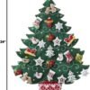 Bucilla Felt Applique Advent Calendar Nordic Tree Green | Felt Applique Advent Calendar Kit | 86584