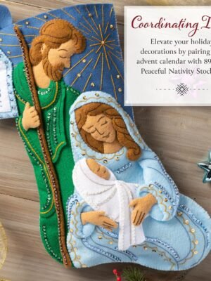 Bucilla Felt Applique Advent Calendar One Starry Night | Felt Applique Advent Calendar Kit | 89681E