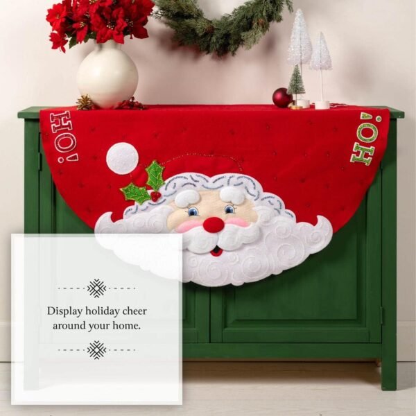 Bucilla Jolly Santa | Felt Applique Christmas Tree Skirt Kit | 89640E