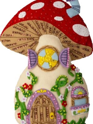 Bucilla Mushroom Manor | Felt Applique Door Stop Kit | 89733E