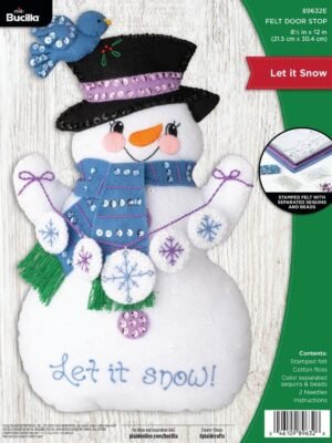 Bucilla Let It Snow | Felt Applique Door Stop Kit | 89632E