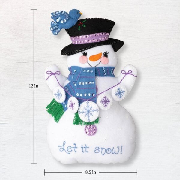 Bucilla Let It Snow | Felt Applique Door Stop Kit | 89632E