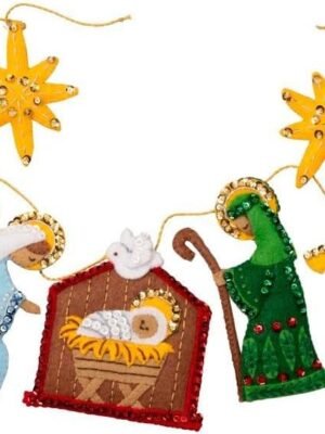 Bucilla Nativity | Felt Applique Garland Kit | 89739E Bucilla Nativity | Felt Applique Garland Kit | 89739E