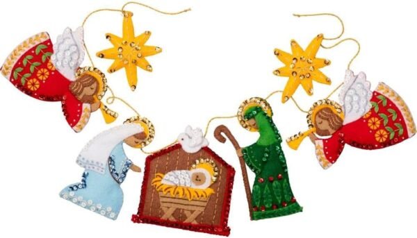 Bucilla Nativity | Kit de guirnalda de fieltro | 89739E