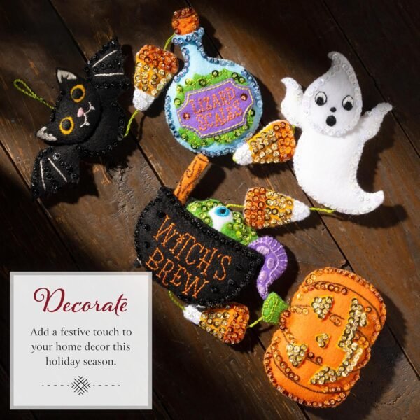 Bucilla Spells and Sweets | Felt Applique Garland Kit | 89794E