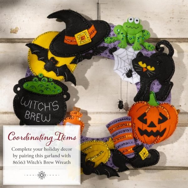 Bucilla Spells and Sweets | Felt Applique Garland Kit | 89794E