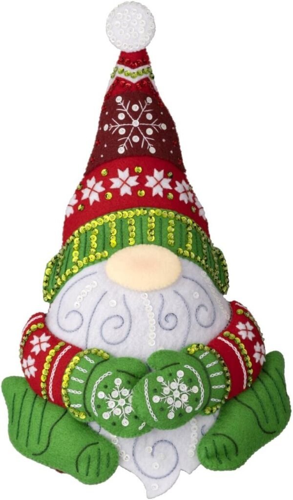 Bucilla Nordic Gnome | Felt Applique Door Stop Kit | 89641E