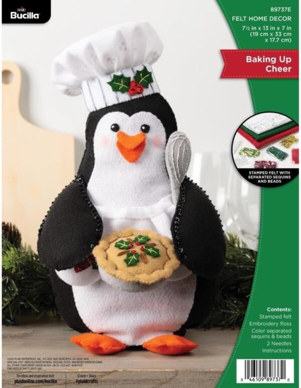 Bucilla Baking Up Cheer | Felt Applique Home Décor Kit | 89737E