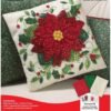 Bucilla Elegant Poinsettia | Felt Applique Pillow Kit | 86983E