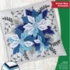 Bucilla Winter Blue Poinsettia | Felt Applique Pillow Kit | 89764E Bucilla Winter Blue Poinsettia | Felt Applique Pillow Kit | 89764E