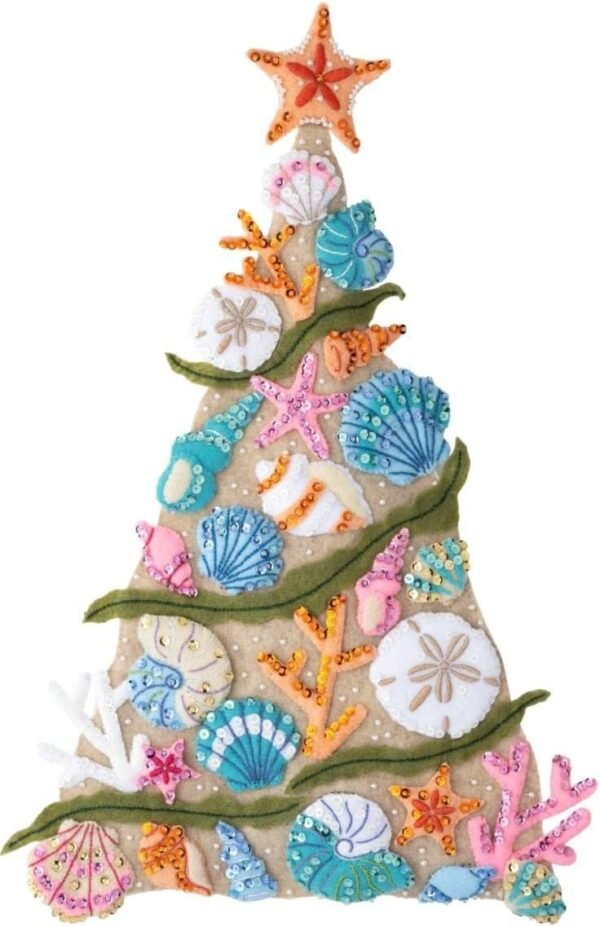 Bucilla Coastal Christmas | Felt Applique Wall Hanging Kit | 89500E