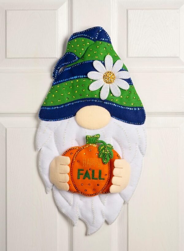 Bucilla Gnome for All Seasons | Kit de colgante decorativo de fieltro | 89568E