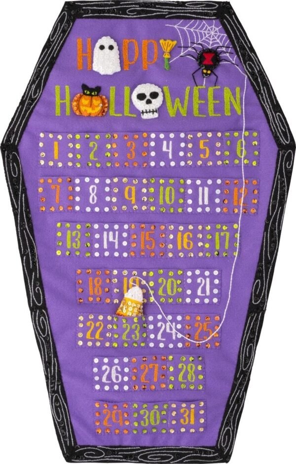 Bucilla Halloween Countdown | Felt Applique Wall Hanging Kit | 89728E Bucilla Halloween Countdown | Felt Applique Wall Hanging Kit | 89728E