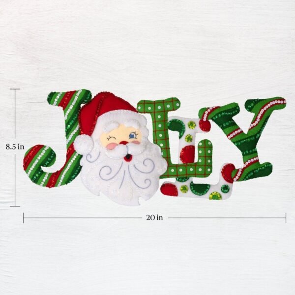 Bucilla Jolly Santa | Felt Applique Wall Hanging Kit | 89645E