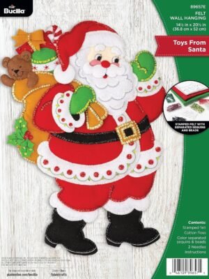 Bucilla Toys from Santa | Felt Applique Wall Hanging Kit | 89657E