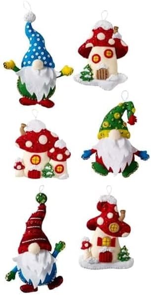 bucilla-gnomes-felt-applique-christmas-ornaments-set-of-6-89298e-variant-02 Bucilla Gnomes | Felt Applique Christmas Ornament Kit | 89298E