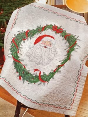Bucilla Happy Holidays | Stamped Cross Stitch Lap Quilt Kit | 84019