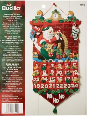 bucilla-must-be-santa-advent-felt-applique-calendar-kit-86312-13-by-25-i-86312-primary Bucilla Must Be Santa Advent | Felt Applique Advent Calendar Kit | 86312