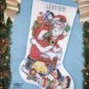 Bucilla Down the Chimney | Stamped Cross Stitch Christmas Stocking Kit | 83053